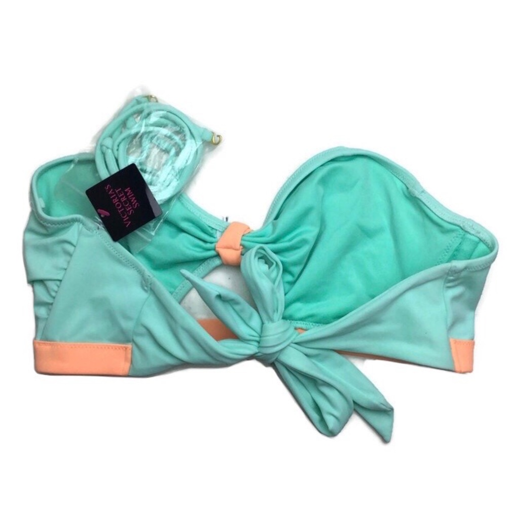 NWT Victoria’s Secret Peekaboo Cut Out Shirred Convertible Bandeau Bikini Top - Picture 2 of 8